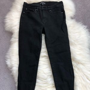 J Merchantile skinny distressed black jeans
